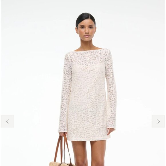 STAUD Maya Dress | Ivory | Small - Picture 1 of 5